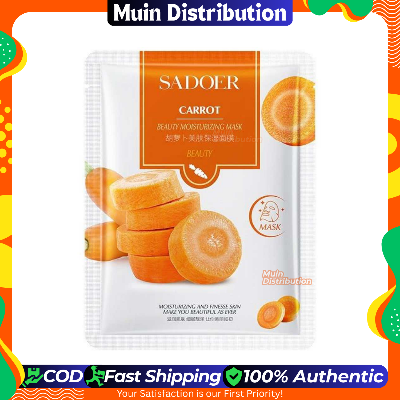 Picture of SADOER Carrot Beauty Moisturizing Facial Mask Sheet Mask - 1pcs