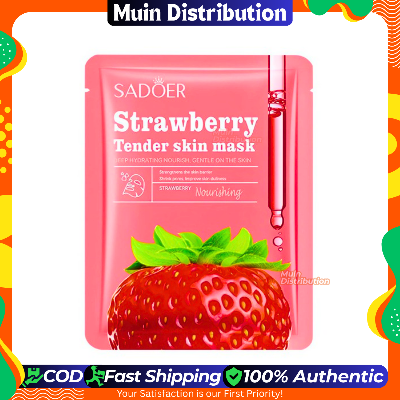 Picture of SADOER Strawberry Tender Skin Facial Mask Deep Hydrating Nourishing Face Sheet Mask - 1Pcs