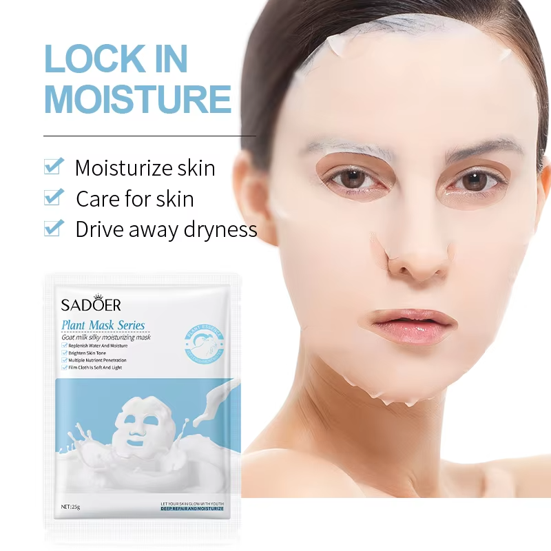 Picture of SADOER Plant Goat Milk Silky Facial Mask Deep Repair and Moisturizing Sheet Mask - 1Pcs