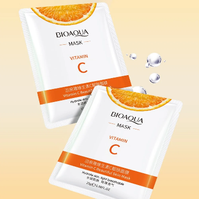 Picture of BIOAQUA Vitamin C Rejuvenating Facial Mask Hydrate Skin Light Breathable Sheet Mask - 1Pcs