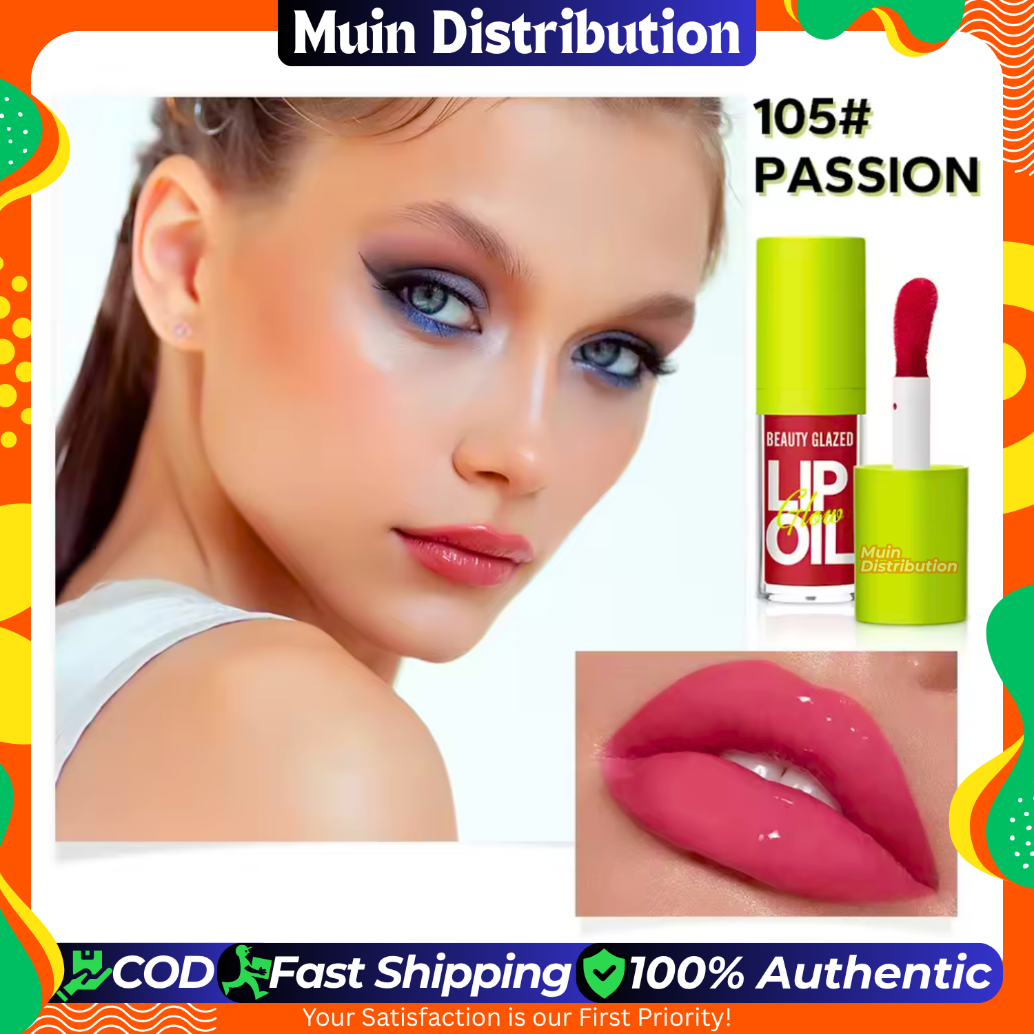 Picture of Beauty Glazed Glow Lip Oil 4g - #105 Passion
