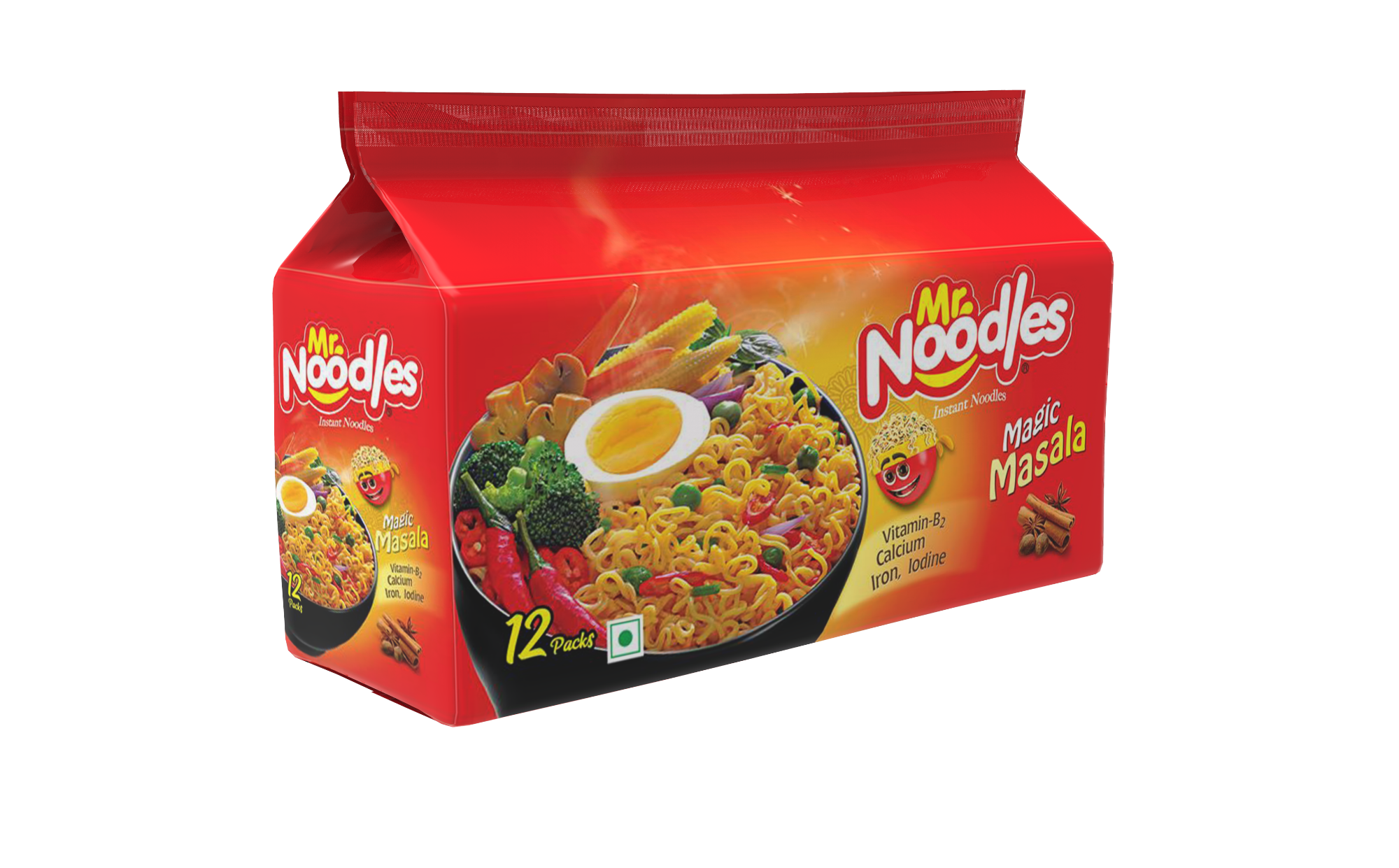 Picture of Mr. Noodles Magic Masala Flavor 12 pcs Family Pack (62gm x 12pcs)