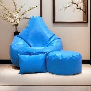 LAZY DUDE XXL Combo Beanbag Set - Color Sky Blue