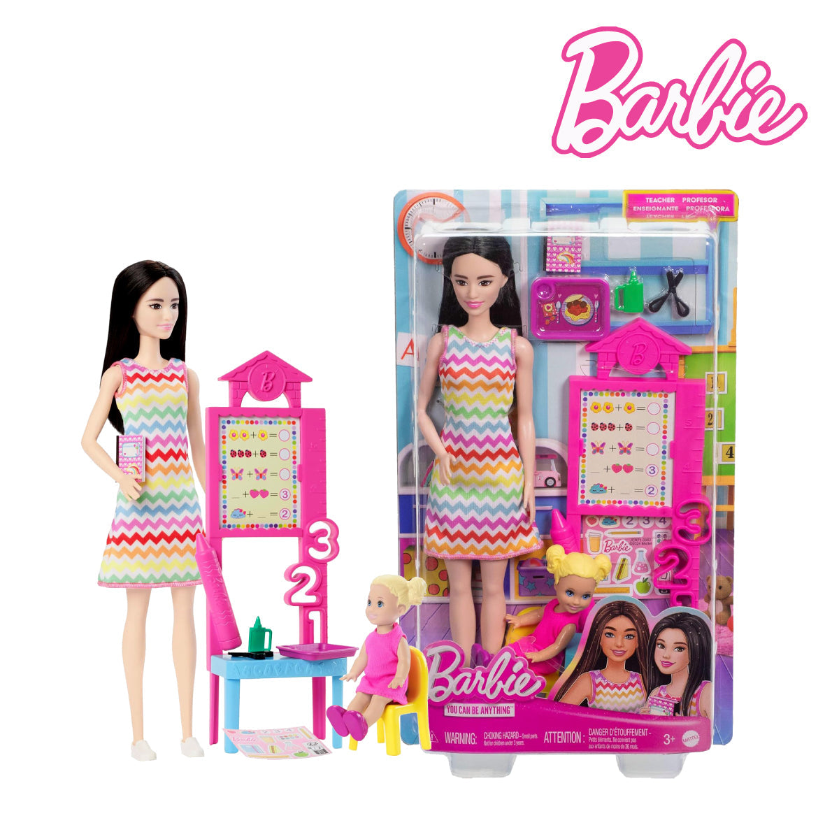 Picture of Barbie JCR77 Teacher Doll With Blonde Fashion Doll, Ages 3+