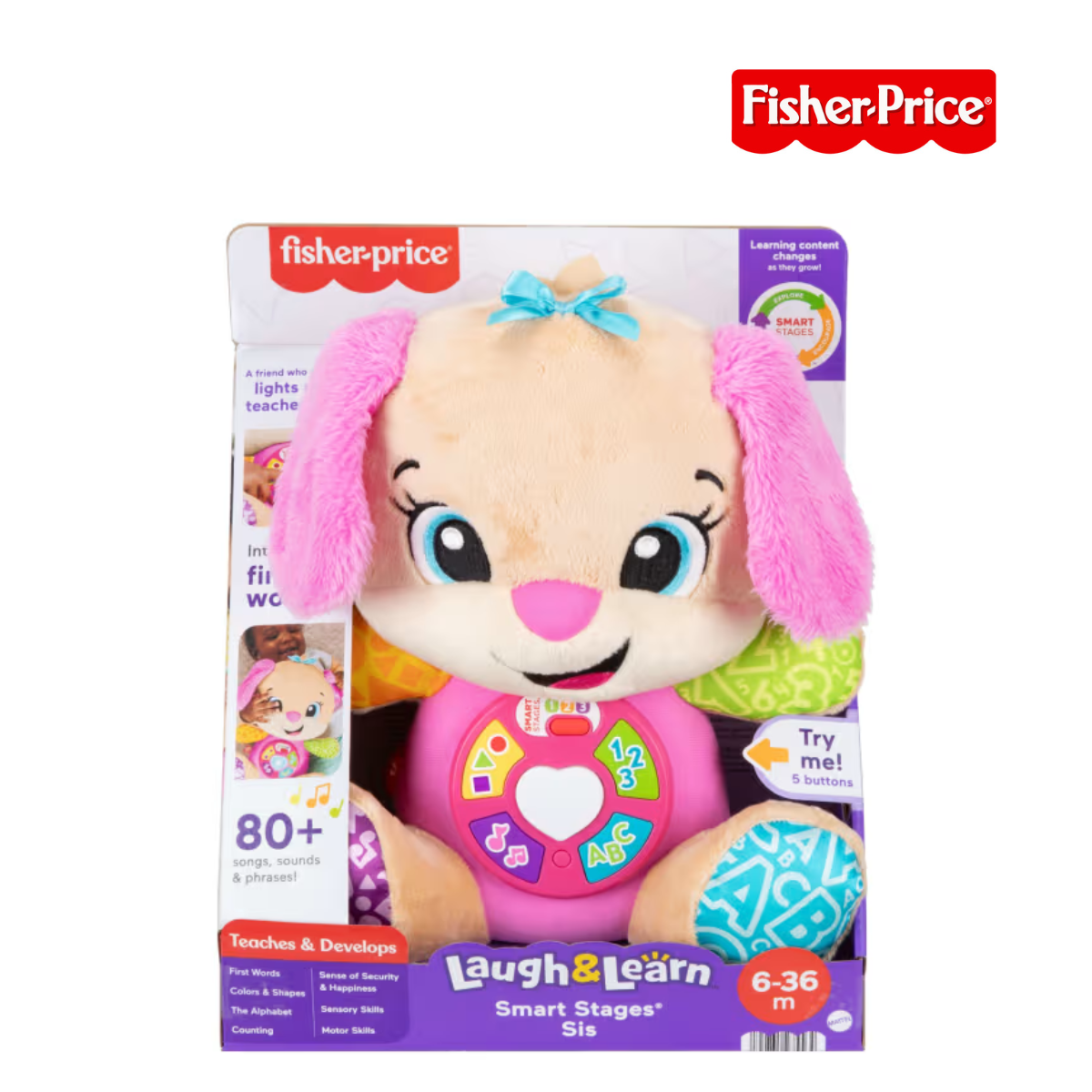 Picture of Fisher Price JCT11 Laugh & Learn Smart Stages Sis Pink Plush