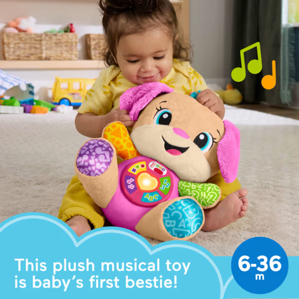 Picture of Fisher Price JCT11 Laugh & Learn Smart Stages Sis Pink Plush