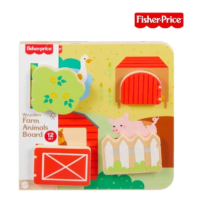 Picture of Fisher Price JCY33 Wooden Farm Animal Board