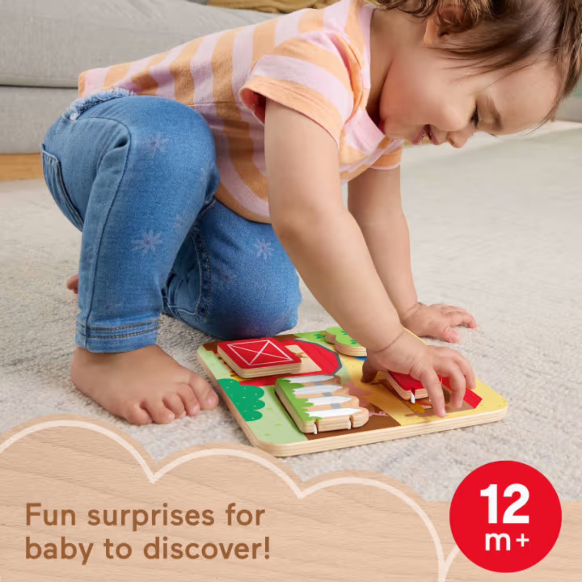 Picture of Fisher Price JCY33 Wooden Farm Animal Board