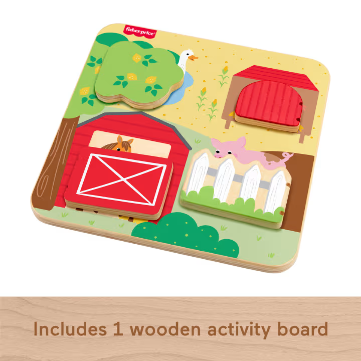 Picture of Fisher Price JCY33 Wooden Farm Animal Board