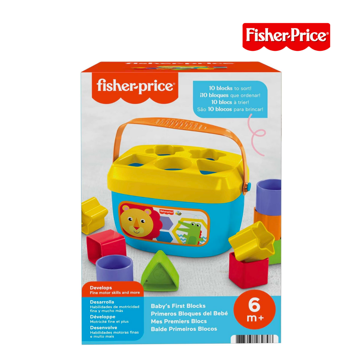 Picture of Fisher Price FFC84 Baby's First Blocks Shape-Sorting Toy, Ages 6m+