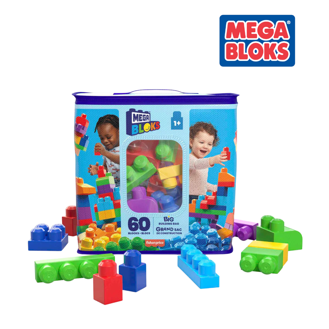 Picture of Mega Bloks DCH54 First Builders Big Building Bag - 60pcs