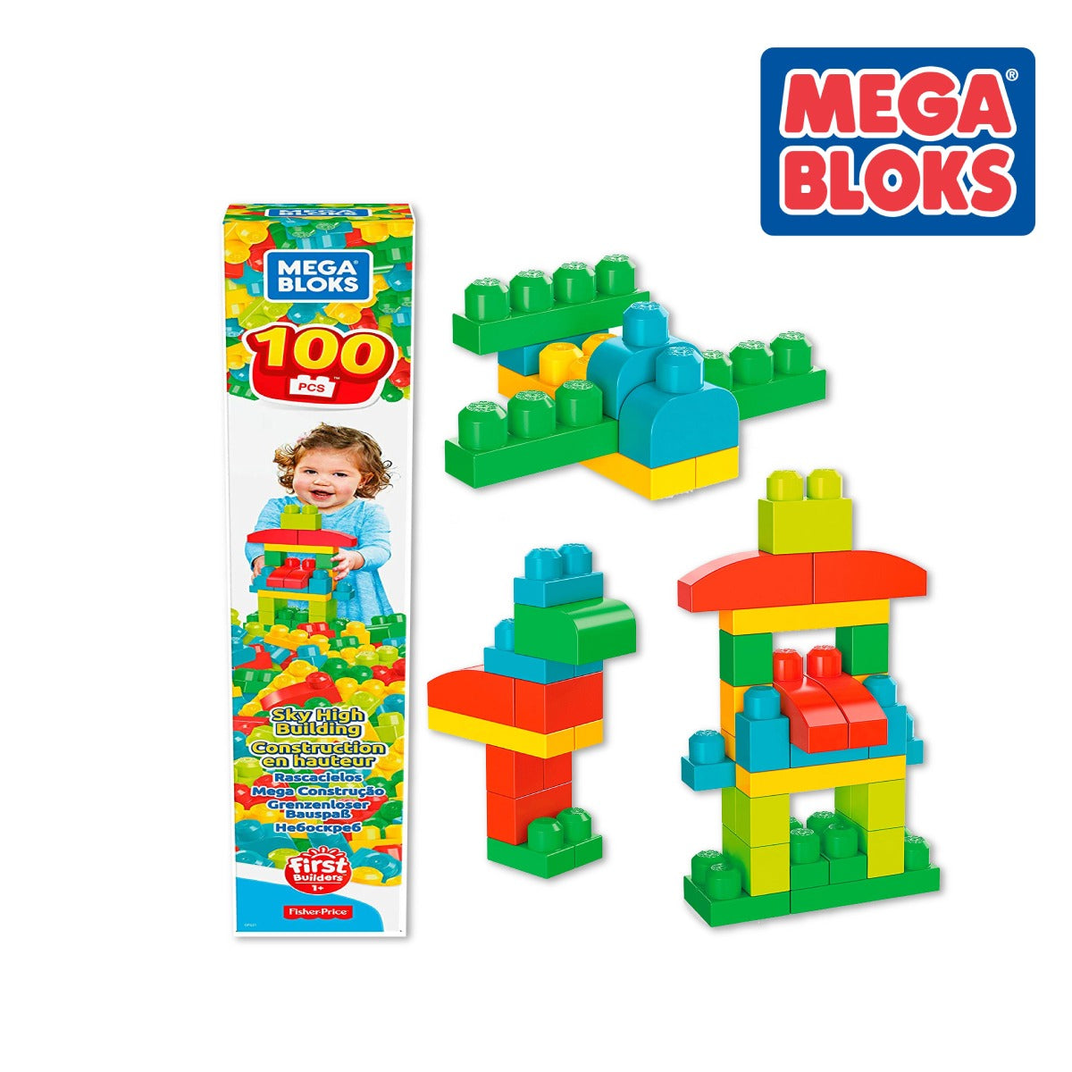 Picture of Mega Bloks GFG21 First Builders Construction Set 100pcs (Damaged Box)