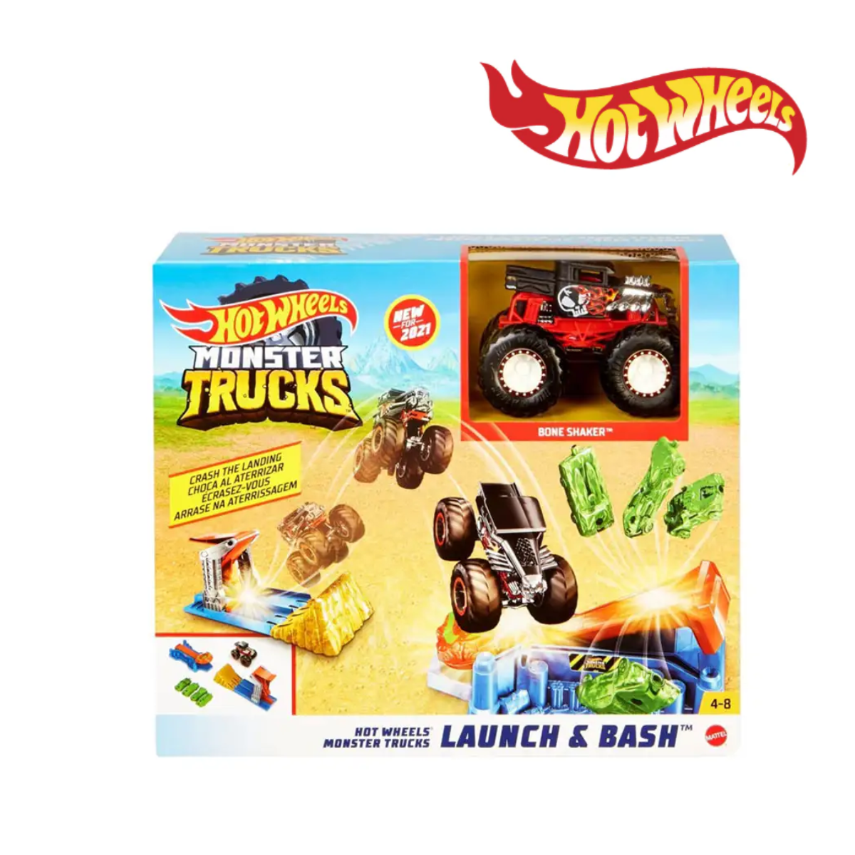 Picture of Hot Wheels GVK08 MT Launch And Bash Playset (Damaged Box), Ages 5+