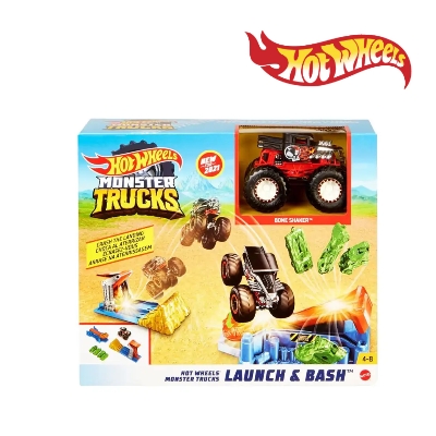 Picture of Hot Wheels GVK08 MT Launch And Bash Playset (Damaged Box), Ages 5+