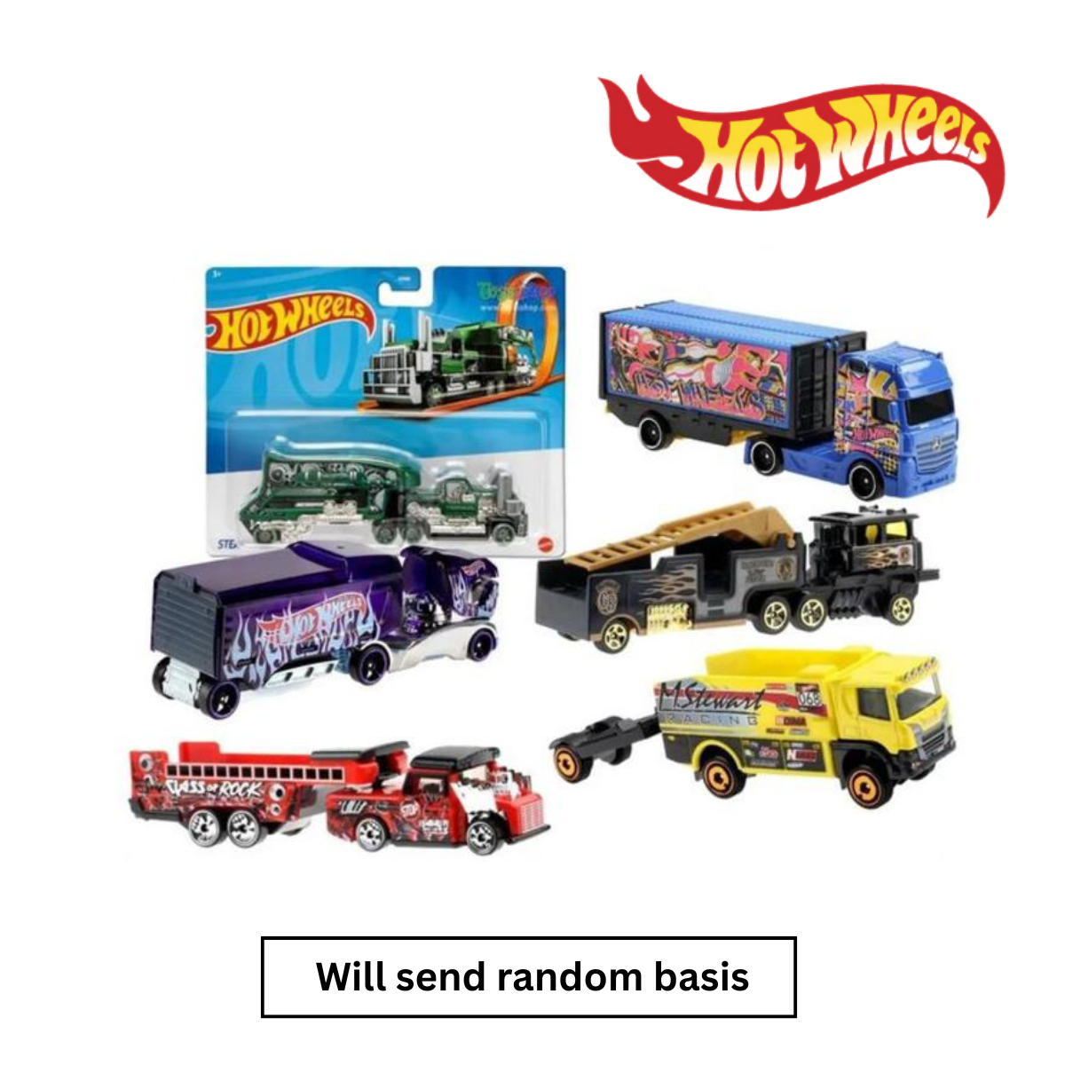 Picture of Hot Wheels BFM60 Track Trucks Asst. (Damaged Box), Ages 3+