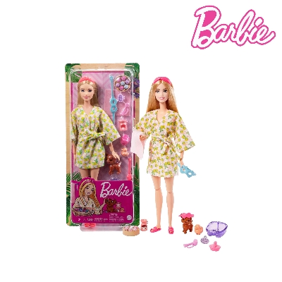 Picture of Barbie HKT90 Spa Day Doll & Puppy: Pamper Yourself & Your Pup!