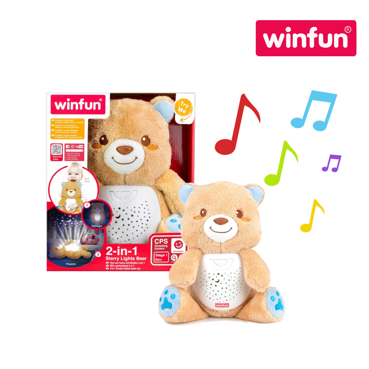Picture of Winfun 000825 2-in-1 Starry Lights Bear