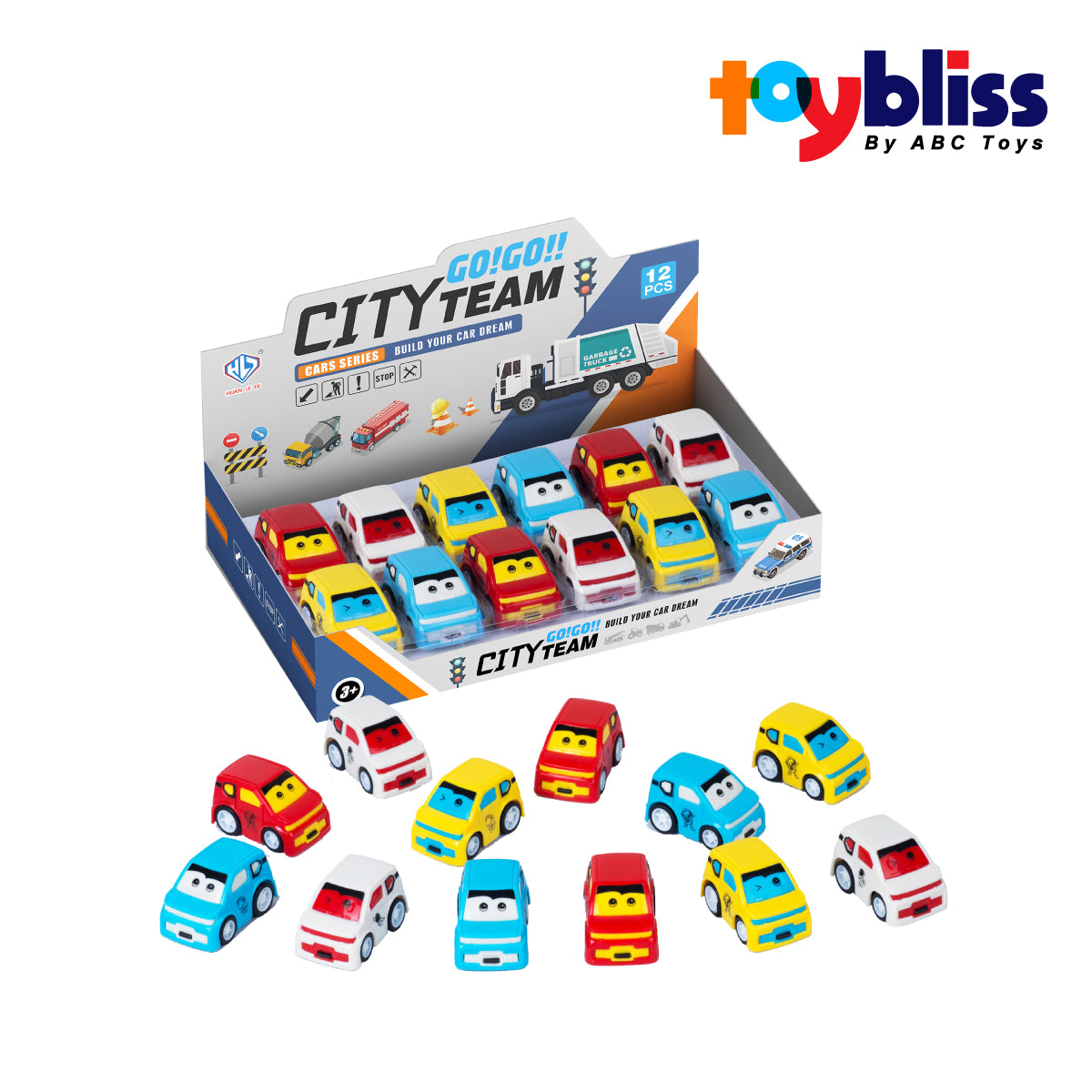 Picture of Toybliss City Team Mini Cars 12pcs Set (876E-113), Ages 3+