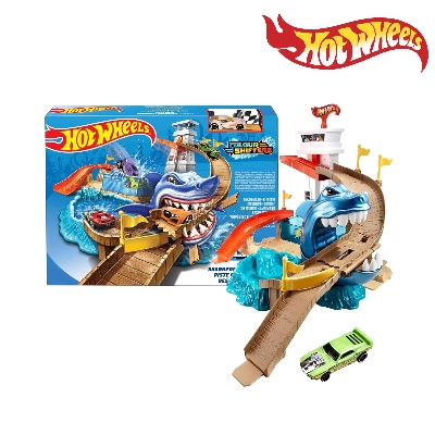 Picture of Hot Wheels BGK04 Color Shifters Sharkport Showdown (Damage Box), Ages 5+