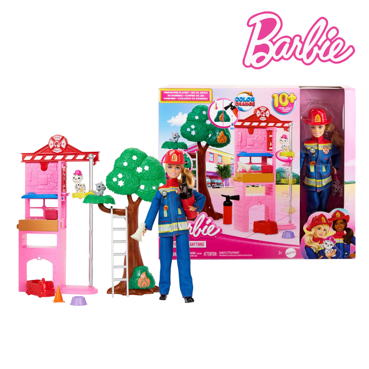 Picture of Barbie HRG55 Firefighter Playset With Blonde Fashion Doll