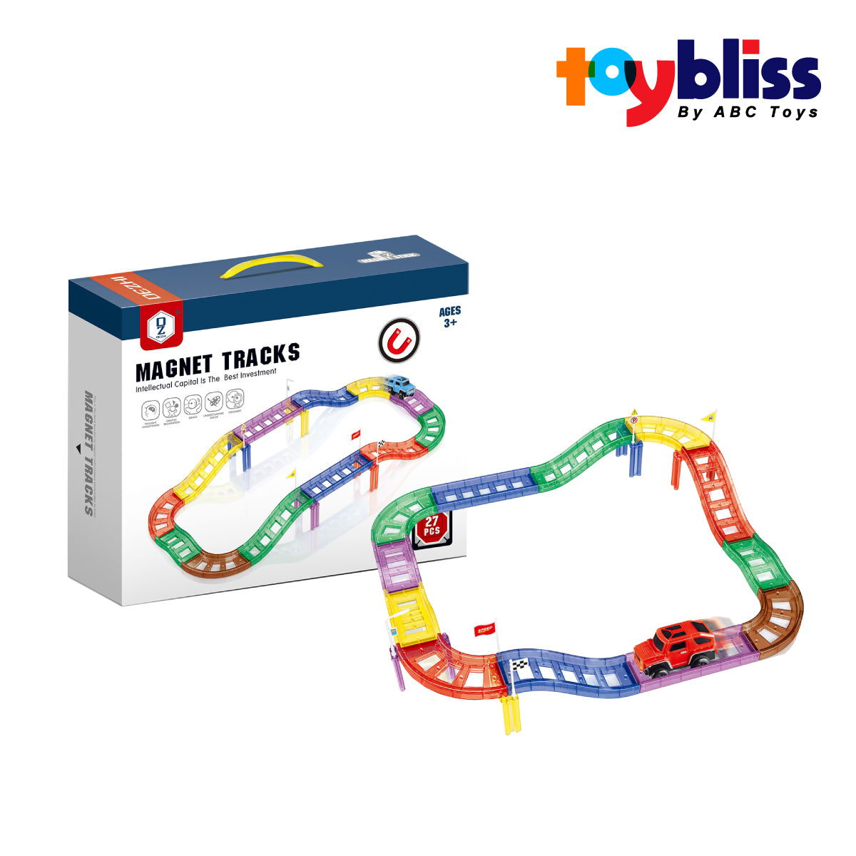 Picture of Toybliss Magnetic Tracks With Car (HD387A), Ages 3+