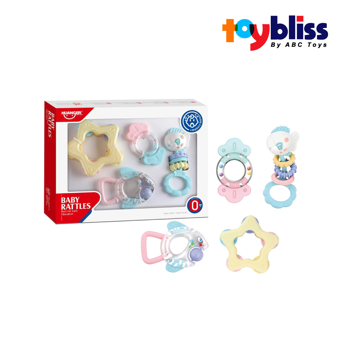 Picture of Toybliss Adorable Baby 4pcs Rattle Set (HE0126), Ages 0m+