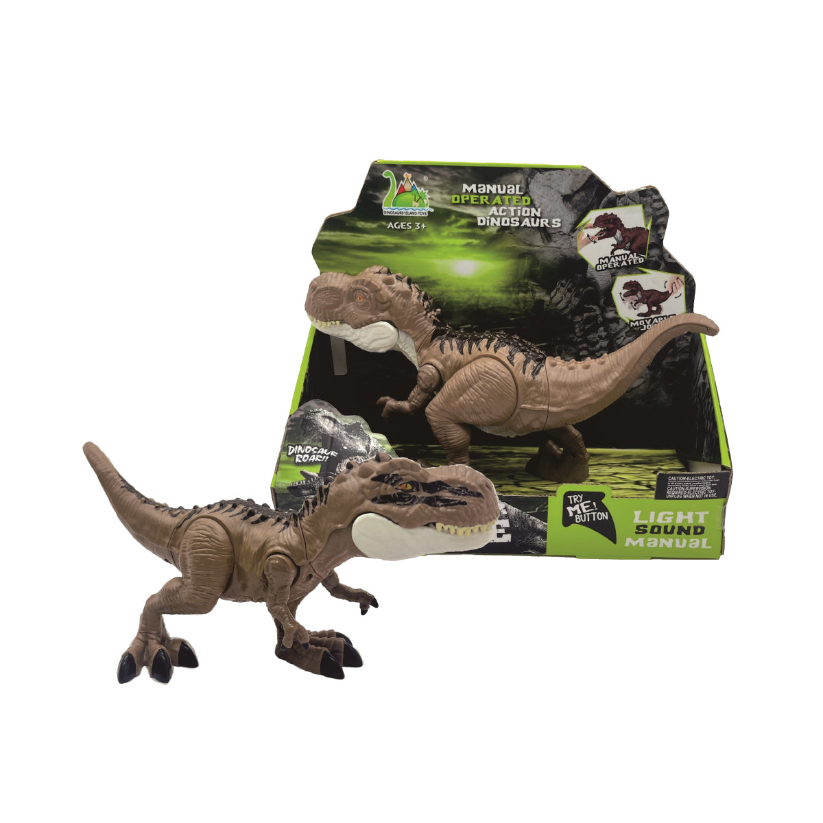 Picture of Toybliss Manual Operated Action Dinosaur with Sound (RS054-1), Ages 3+