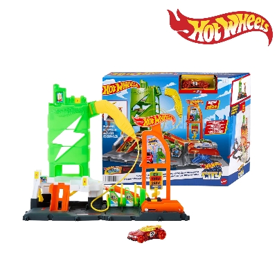 Picture of Hot Wheels HTN79 City Super Recharge Fuel Station