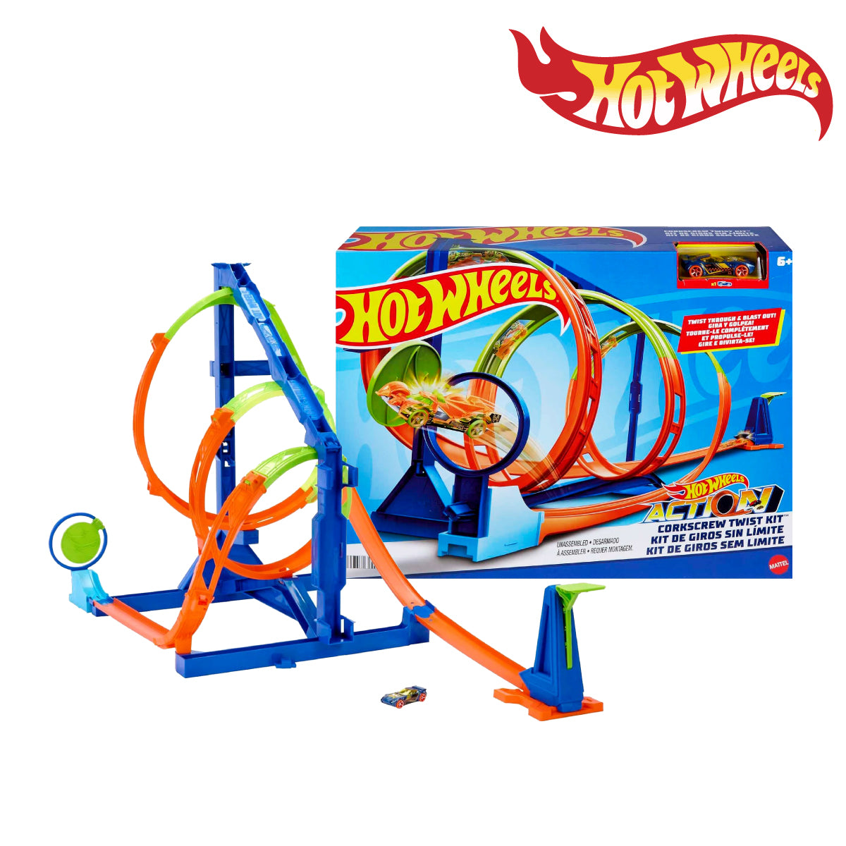 Picture of Hot Wheels HMX41 Action Corkscrew Triple Loop Set, Ages 5+