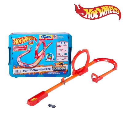Picture of Hot Wheels HMC04 Fire-themed Track Building Set, Ages 5+