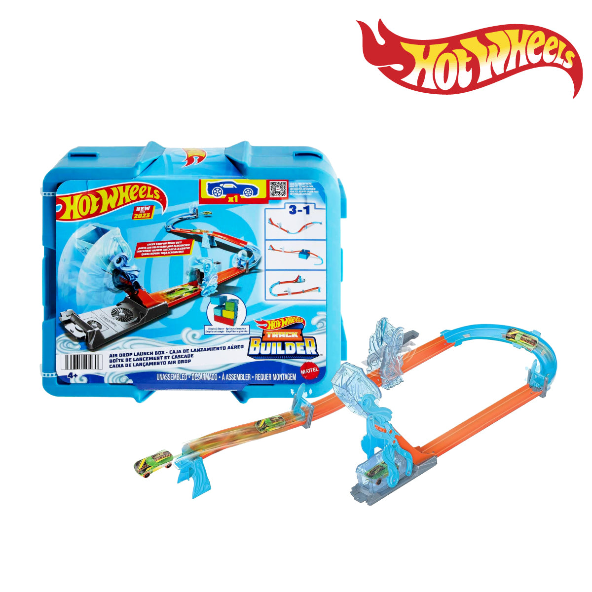 Picture of Hot Wheels HNN38 (HNJ67) Track Builder Deluxe Set, Ages 5+