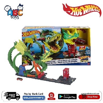 Picture of Hot Wheels HDP03 Track Set City Dragon Drive Firefight, Ages 5+