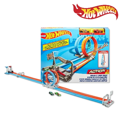 Picture of Hot Wheels GFH85 Double Loop Dash Track Set, Ages 5+