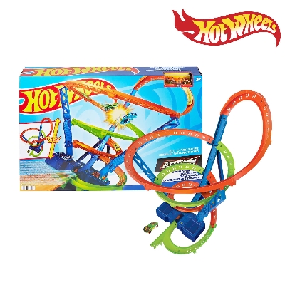 Picture of Hot Wheels HGV67 Track Set And 1:64 Scale Toy Car, Ages 5+