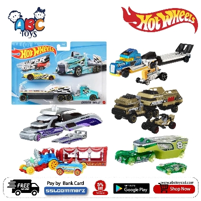 Picture of Hot Wheels BDW51R Super Rigs, Transporter Vehicle Assortment, Ages 3+