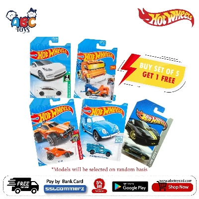 Picture of Hot wheels C4982 Set of 5 & Get 1 Free Cars Assortment