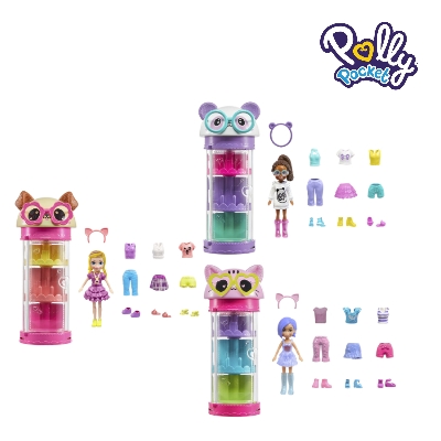 Picture of Polly Pocket HKW04 Style Spinner Fashion Closet Panda, Ages 4+