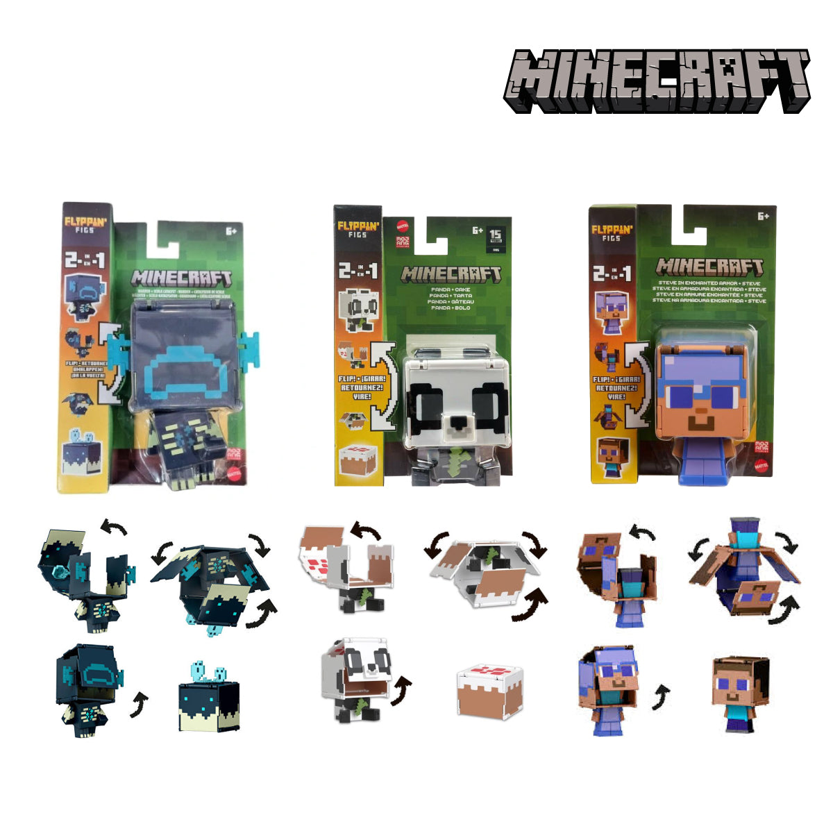 Picture of Minecraft HTL43 Flippin' Figures Asst.