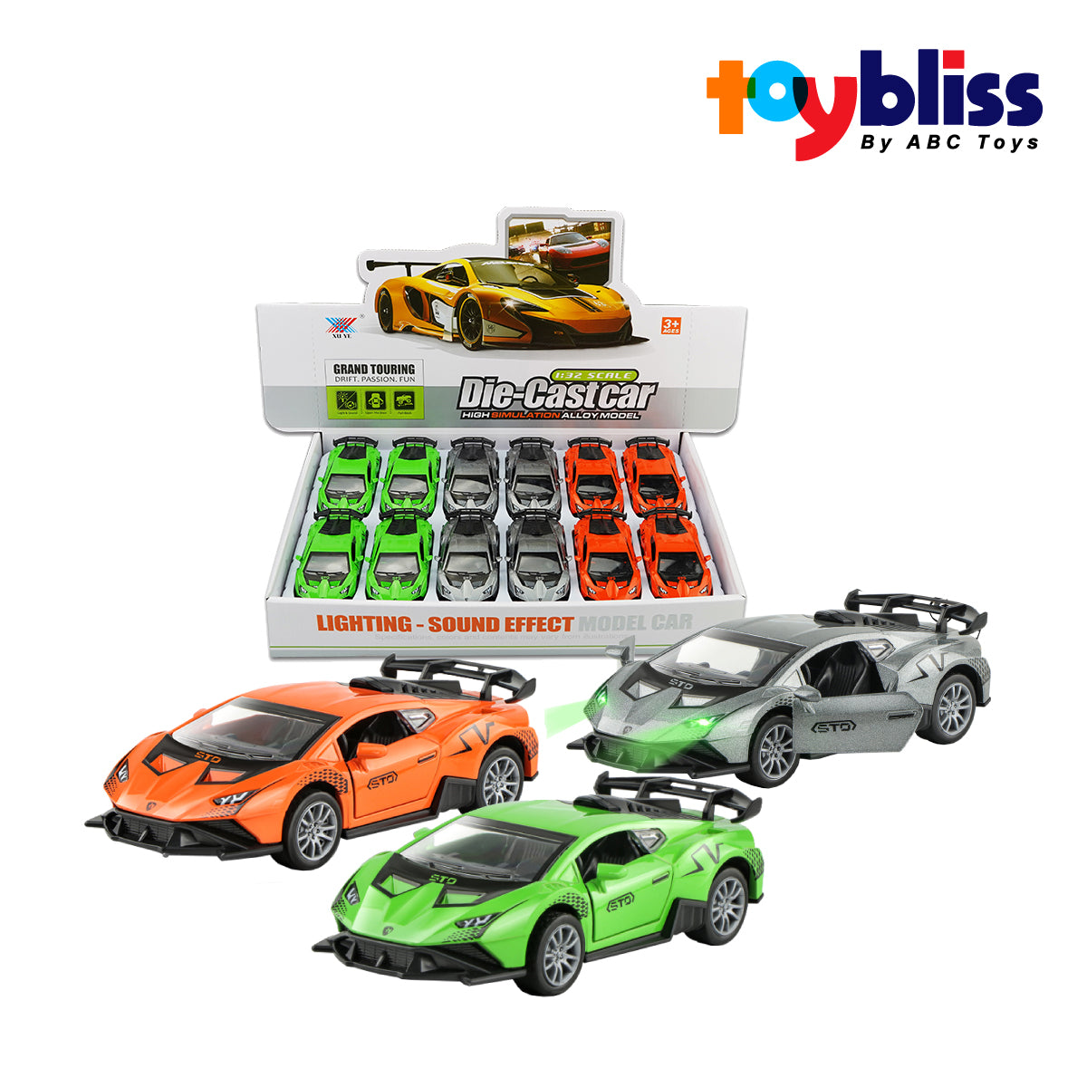 Picture of Toybliss XU YE 1:32 Die-Cast Lamborghini Pull Back Car with Lights & Sound (K174BB), Ages 3+