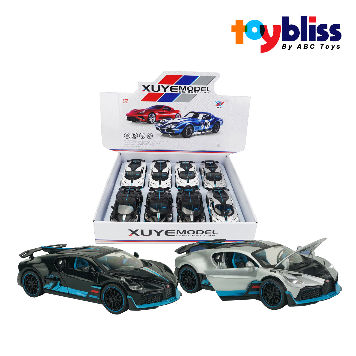 Picture of Toybliss XU YE 1:24 Die-Cast Bugatti Pull Back Car (K240B3), Ages 3+