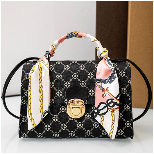 Picture of Fresh & Sweet Flower Design Ladies Handbag – Summer Small Square Shoulder Bag