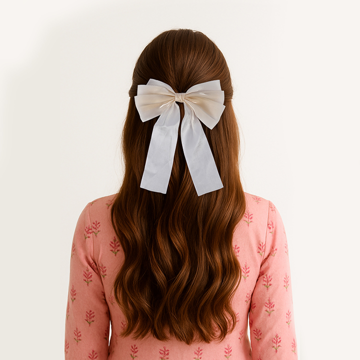 Picture of Bow Ribbon Spring Hair Clip For Girls
