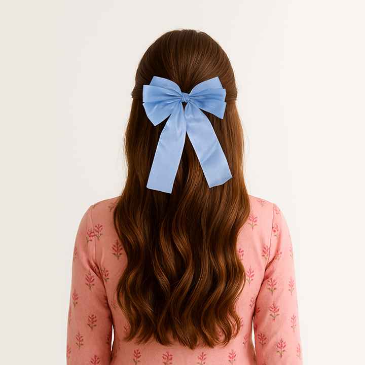 Picture of Bow Ribbon Spring Hair Clip For Girls
