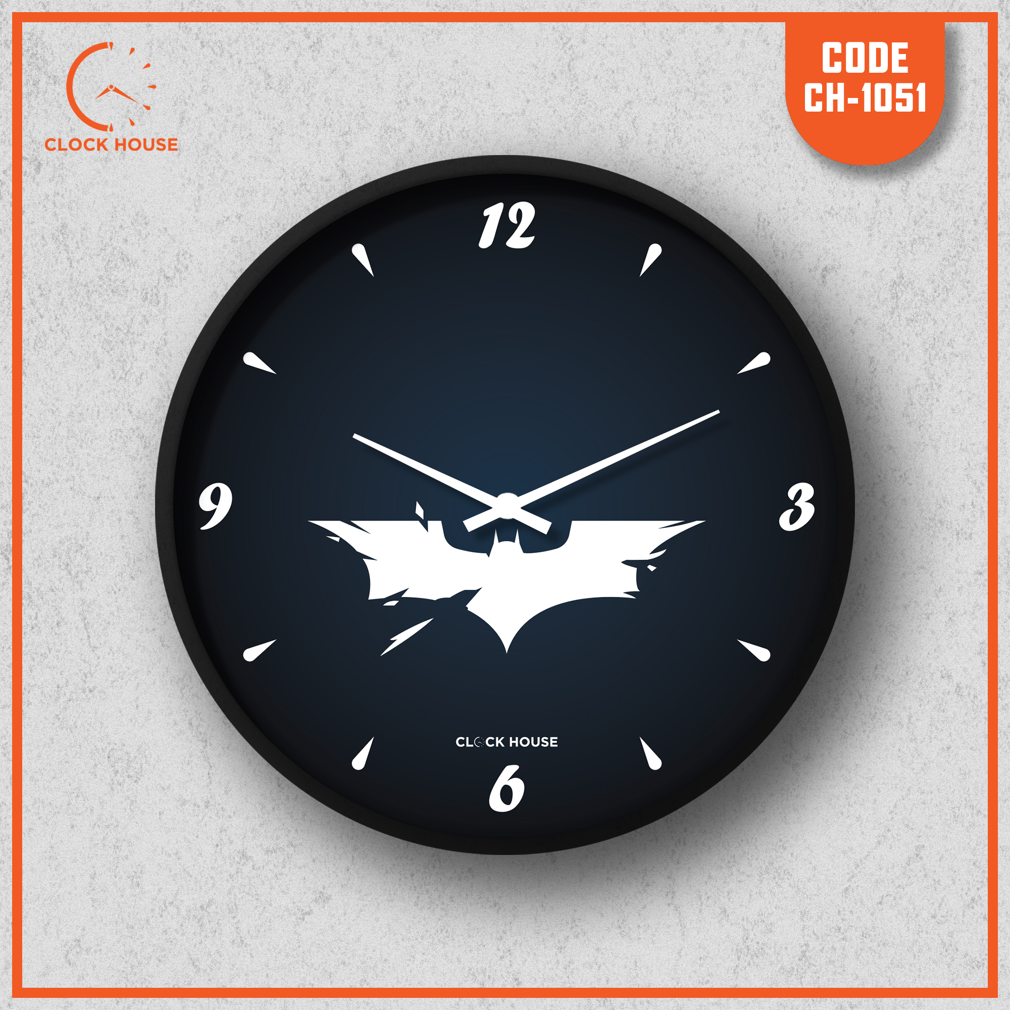 Picture of Clock House BD Super Hero Wall Clock Black