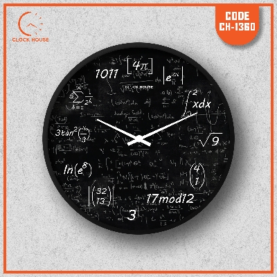 Picture of Clock House BD Mathematics Wall Clock Black