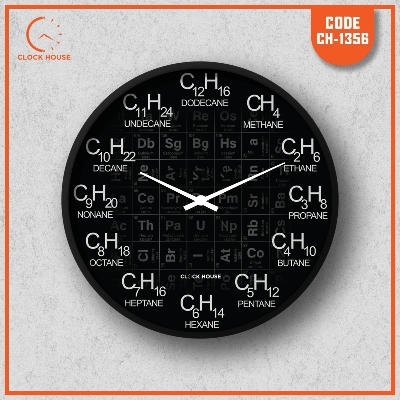 Picture of Clock House BD Chemistry Wall Clock Black