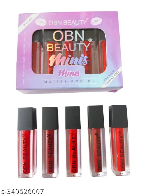 Picture of Matte Mini Liquid Lipstick Set 5 pcs - Red Edition