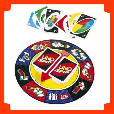 Picture of UNO Spin Card Board Game For Family Party Game Ages 6+ Boy child Girl Toy Gift