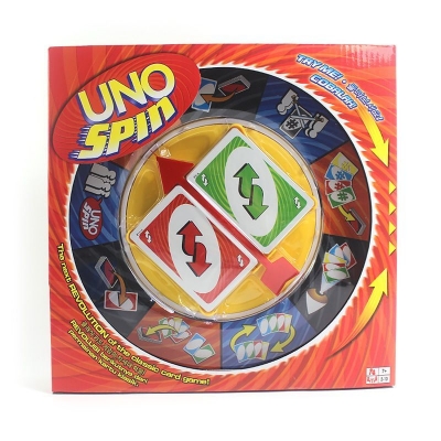 Picture of UNO Spin Card Board Game For Family Party Game Ages 6+ Boy child Girl Toy Gift