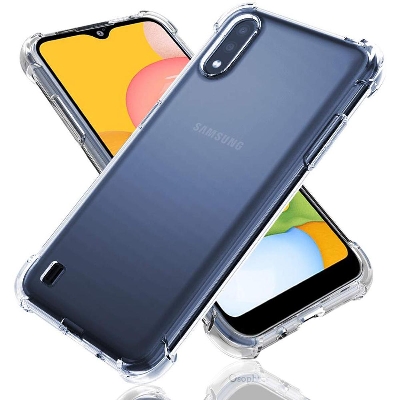 Picture of For  samsung galaxy A01 M01   Premium Silicone Case Crystal Clear Soft TPU Ultra-Thin Transparent Flexible Protective Mobile Phone Back Cover